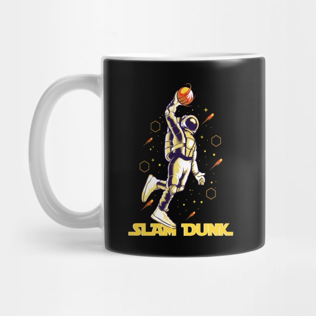 Slam Dunk Astronaut Basketball Player by The WYLD Tribe